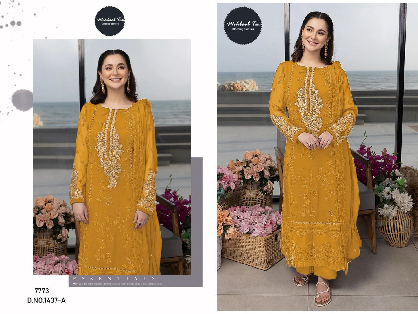 1437A Mehboob Tex Georgette Pakistani Salwar Suits