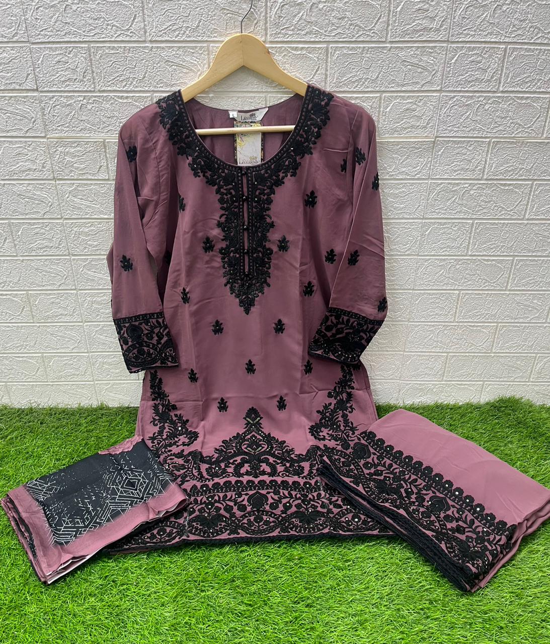 1437 Violet Laxuria Trendz Embroidery Pakistani Readymade Suits