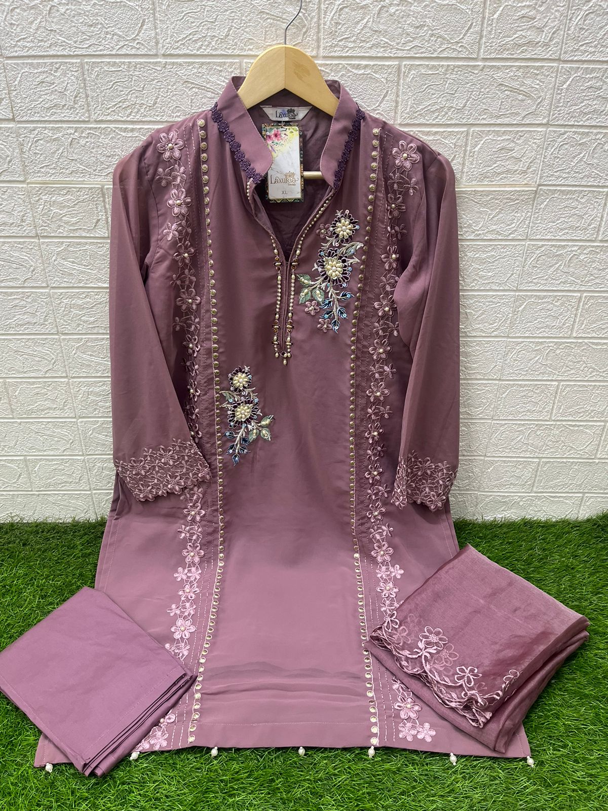 1438 Violet Laxuria Trendz Embroidered Pakistani Readymade Suits