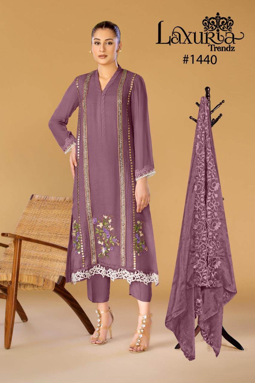 1440 Pink Laxuria Trendz Embroidered Pakistani Readymade Suits