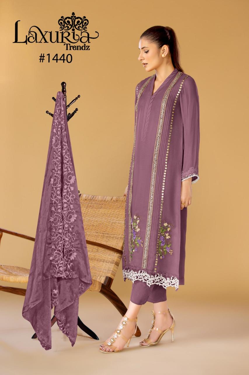 1440 Pink Laxuria Trendz Embroidered Pakistani Readymade Suits