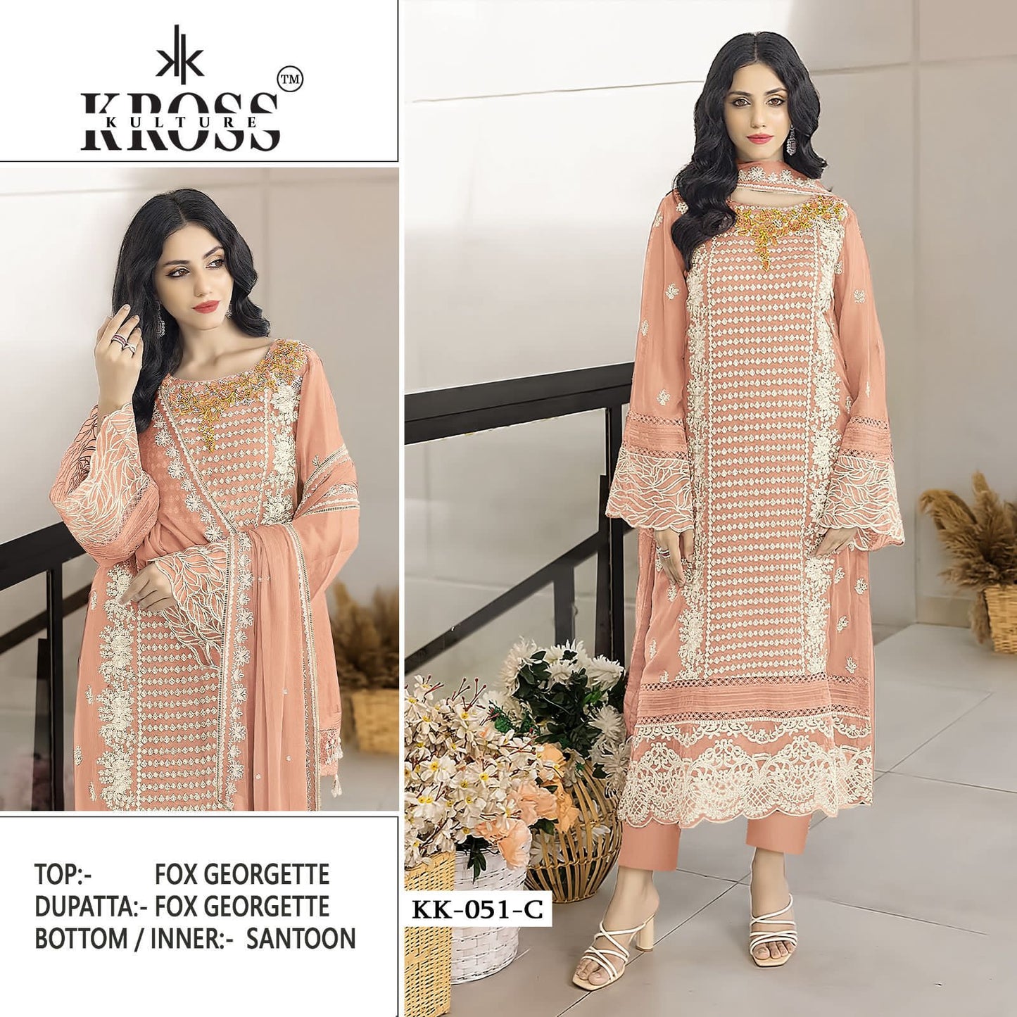 Kk-51-C Kross Kulture Pakistani Salwar Suits