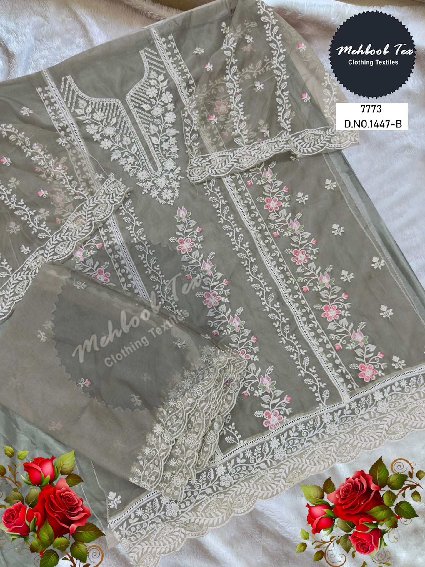 1447B Mehboob Tex Handwork Pakistani Salwar Suits