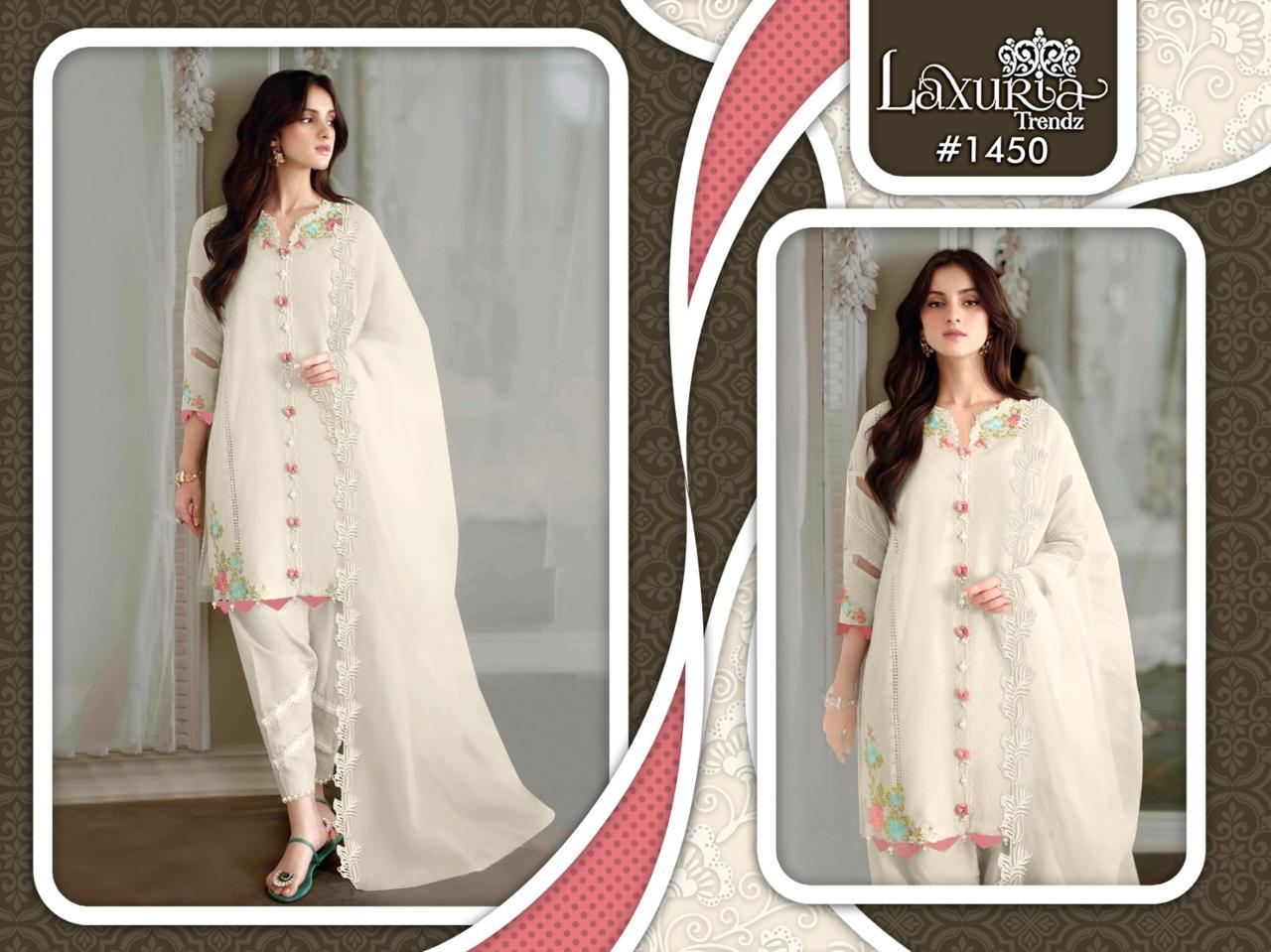 1450 Laxuria Trendz Embroidery Pakistani Readymade Suits