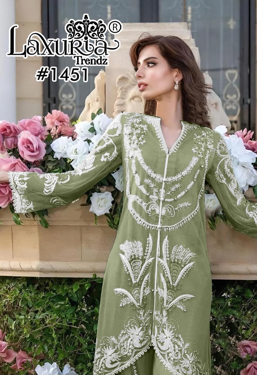 1451 Pista Laxuria Trendz Georgette Pakistani Readymade Suits