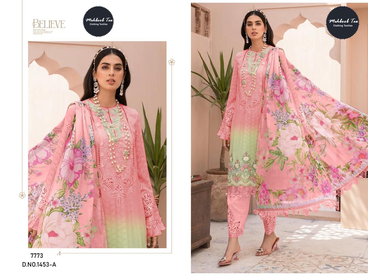 1453A Mehboob Tex Cotton Pakistani Patch Suits