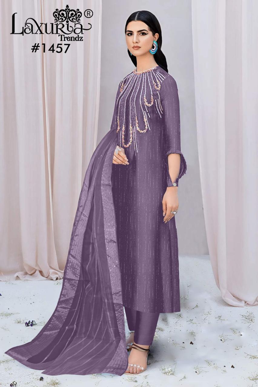 1457 Lilac Laxuria Trendz Burberry Pakistani Readymade Suits