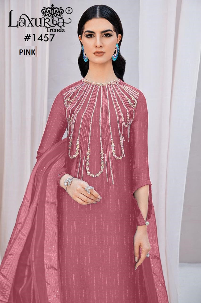 1457 Pink Laxuria Trendz Burberry Pakistani Readymade Suits