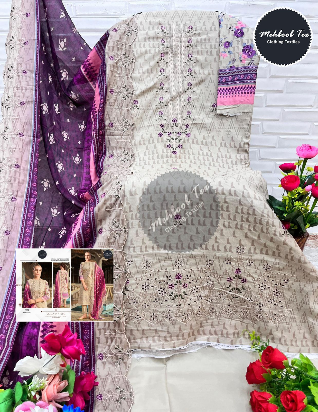 1459 Mehboob Tex Cotton Pakistani Salwar Suits