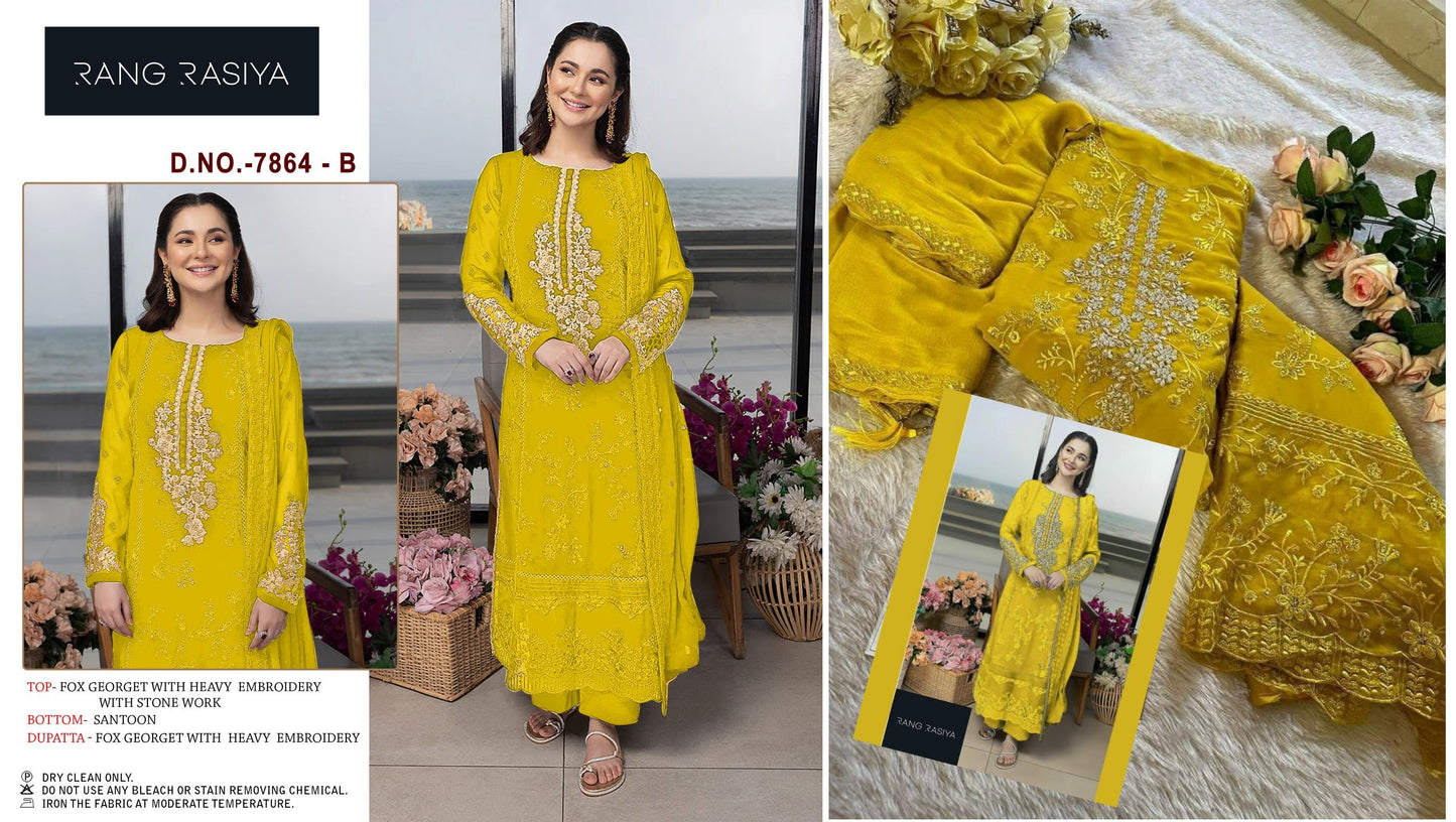 7864B Rang Rasiya Pakistani Salwar Suits