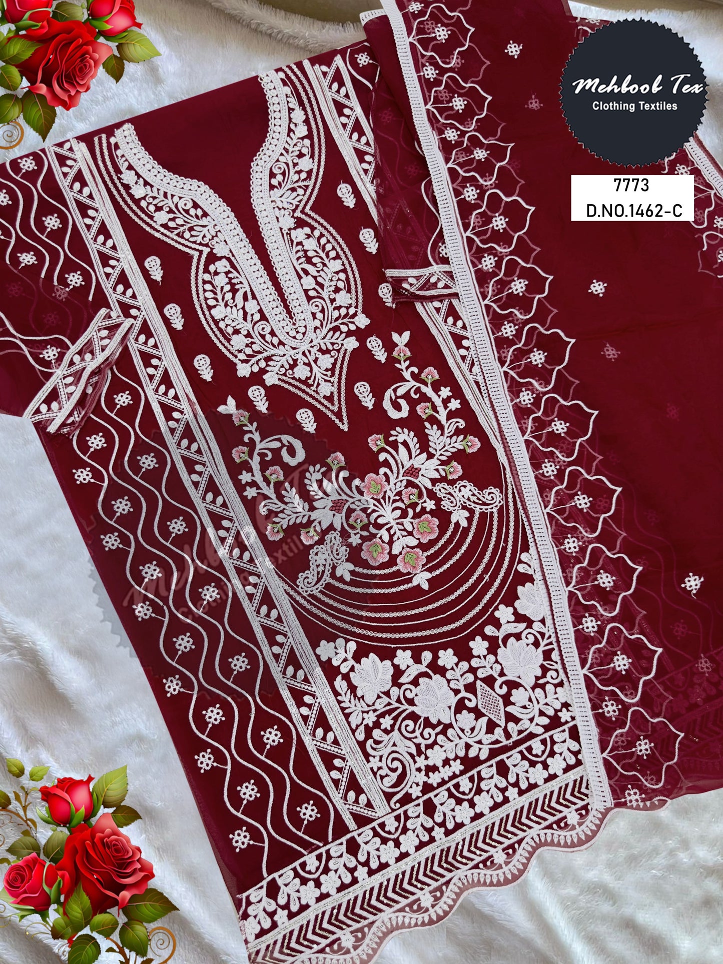 1462C Mehboob Tex Handwork Pakistani Salwar Suits