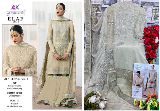 4058-D Alk Pakistani Salwar Suits