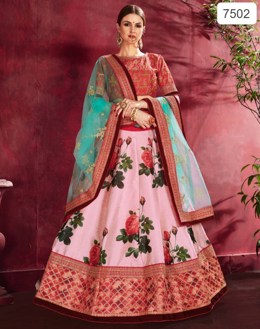 7502 Carnations Zeel Lehenga Choli