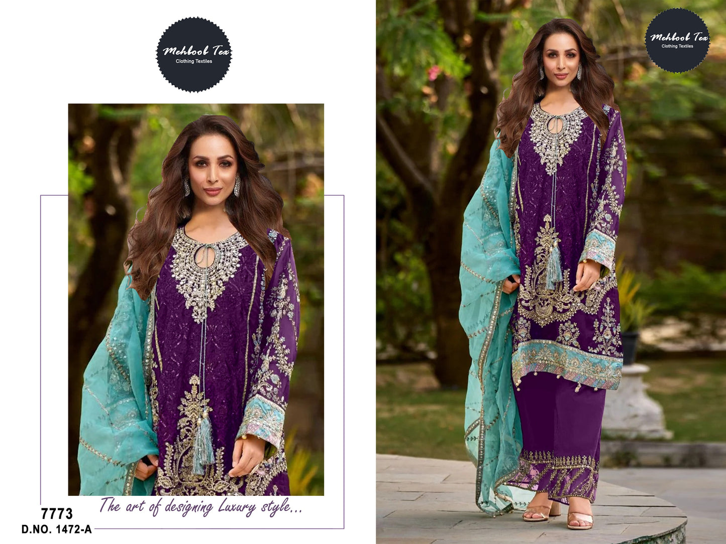 1472A New Colours Mehboob Tex Handwork Pakistani Salwar Suits