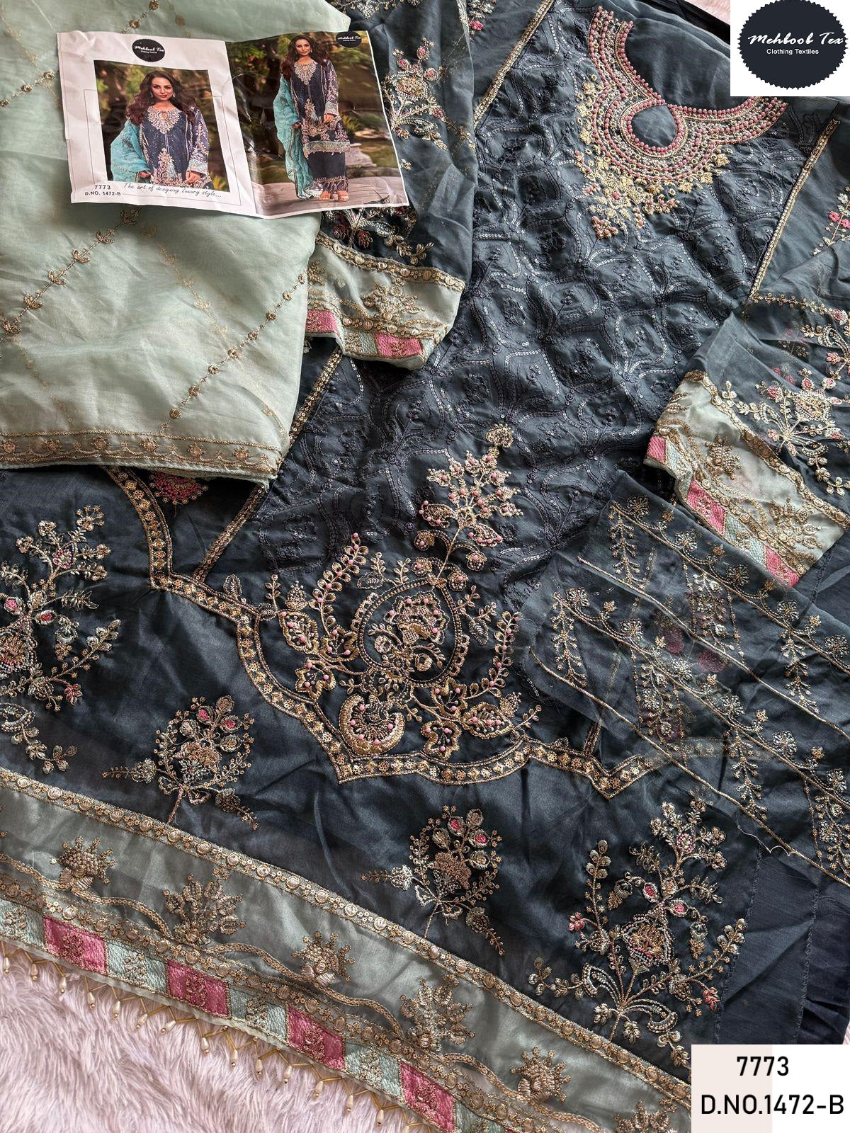 1472B New Colours Mehboob Tex Handwork Pakistani Salwar Suits