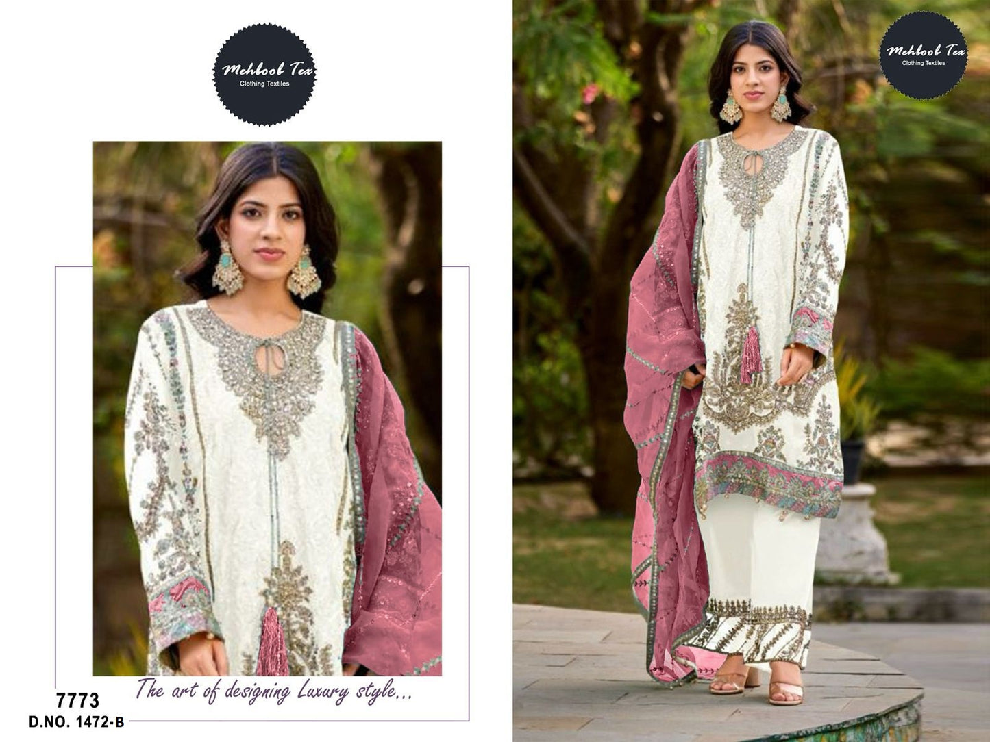 1472D Mehboob Tex Handwork Pakistani Salwar Suits