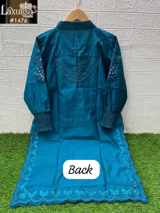 1476 Blue Laxuria Trendz Cutwork Pakistani Readymade Suits