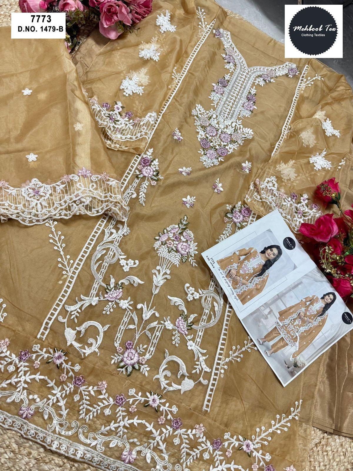 1479-B Mehboob Tex Embroidery Pakistani Salwar Suits
