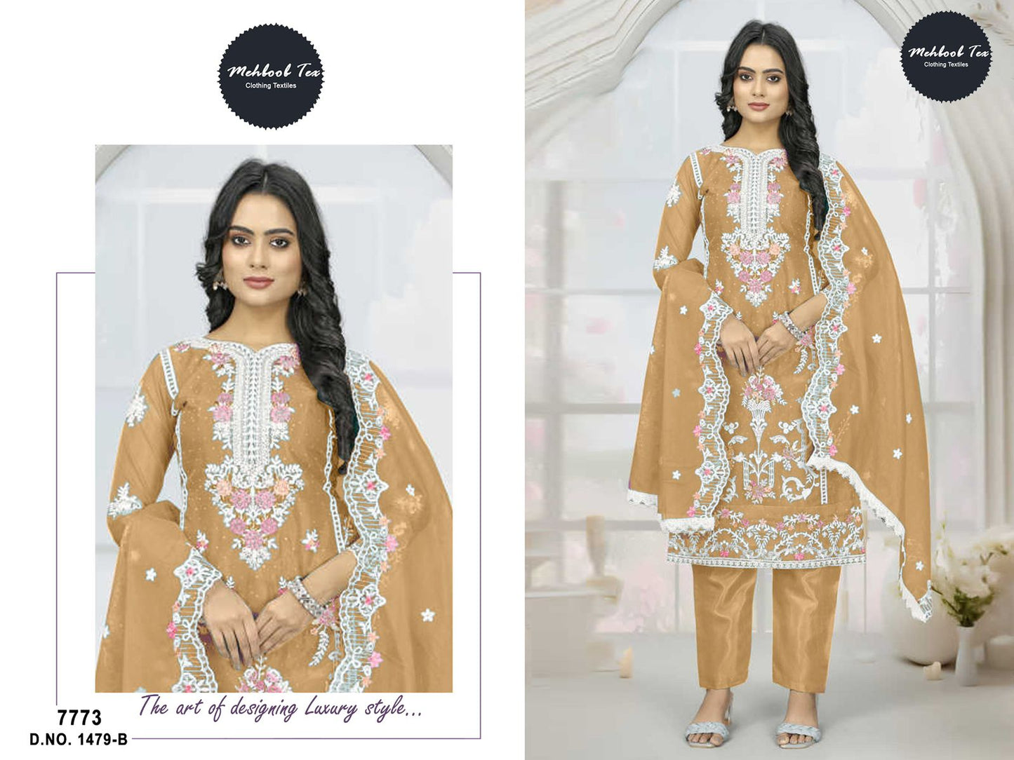 1479-B Mehboob Tex Embroidery Pakistani Salwar Suits