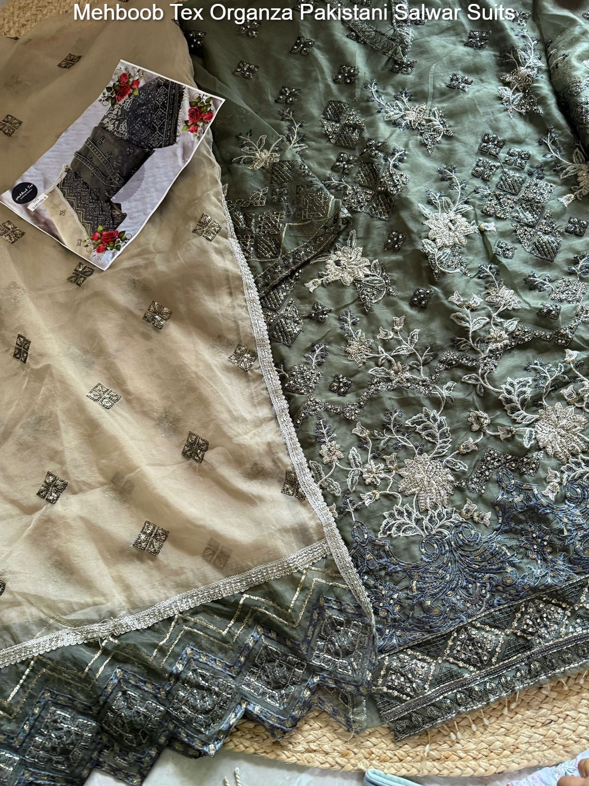 1486B Mehboob Tex Organza Pakistani Salwar Suits