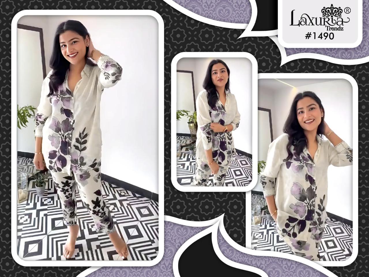 1490 Laxuria Trendz Georgette Co Ord Set