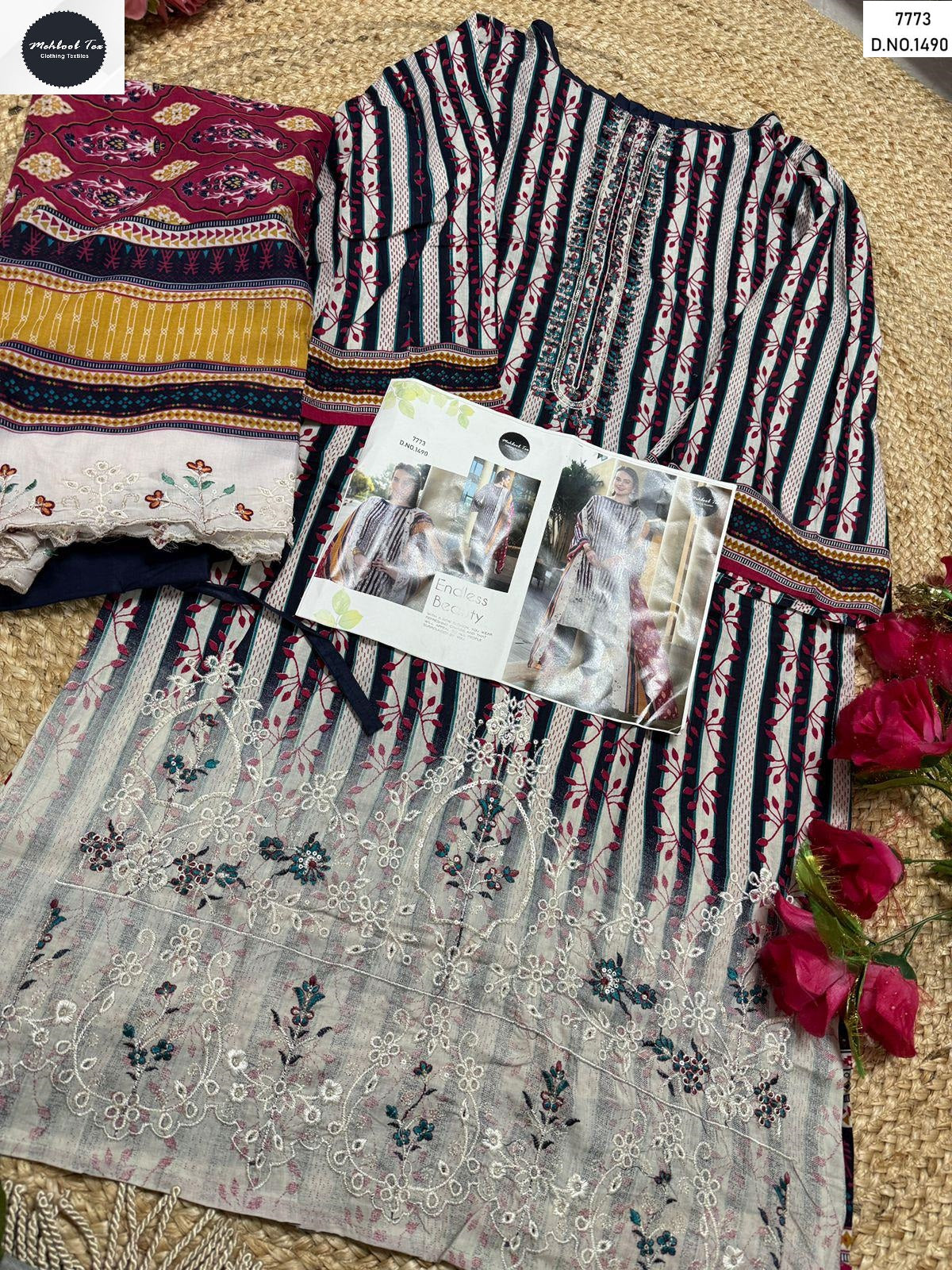 1490 Mehboob Tex Embroidery Pakistani Salwar Suits