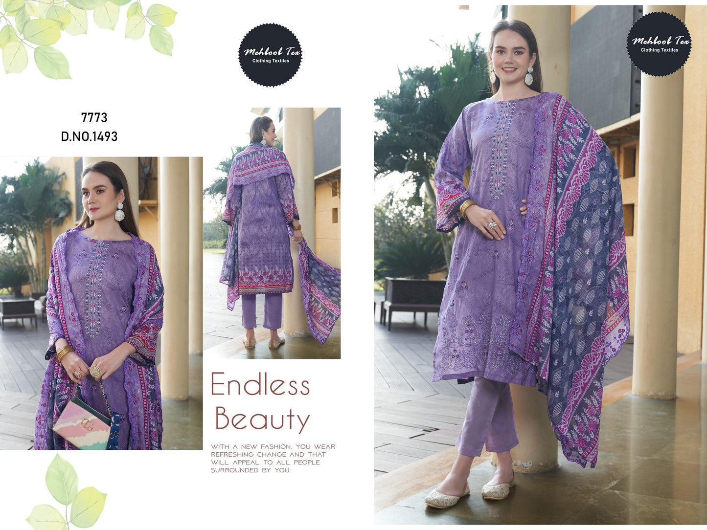 1493 Mehboob Tex Embroidery Pakistani Salwar Suits