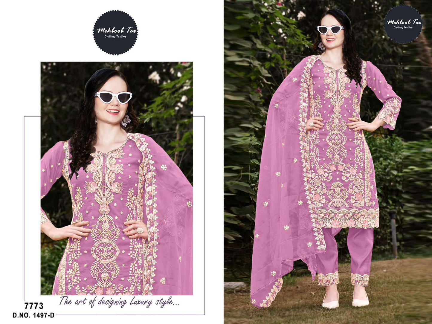 1497D Mehboob Tex Hand Work Pakistani Salwar Suits