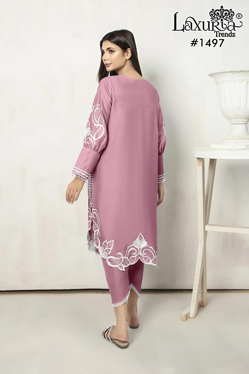 1497 Pink Laxuria Trendz Jam Satin Co Ord Set