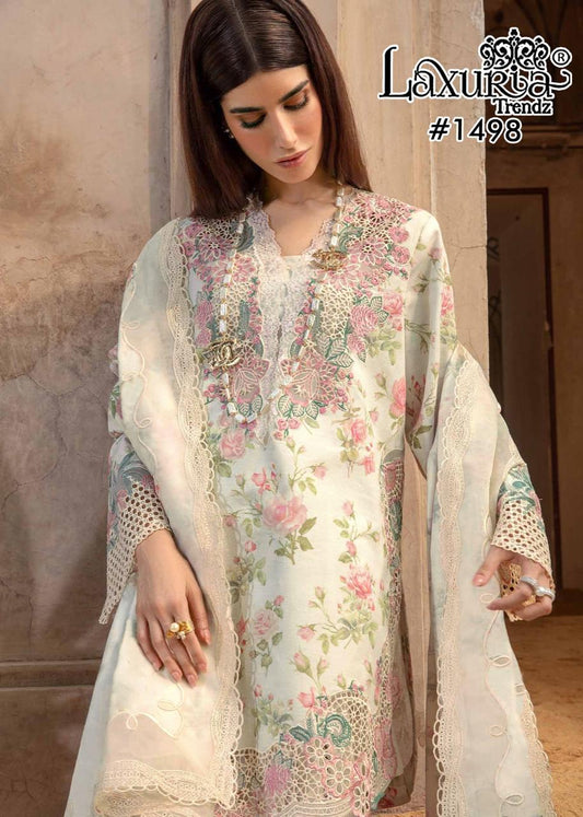 1498 Laxuria Trendz Muslin Pakistani Readymade Suits