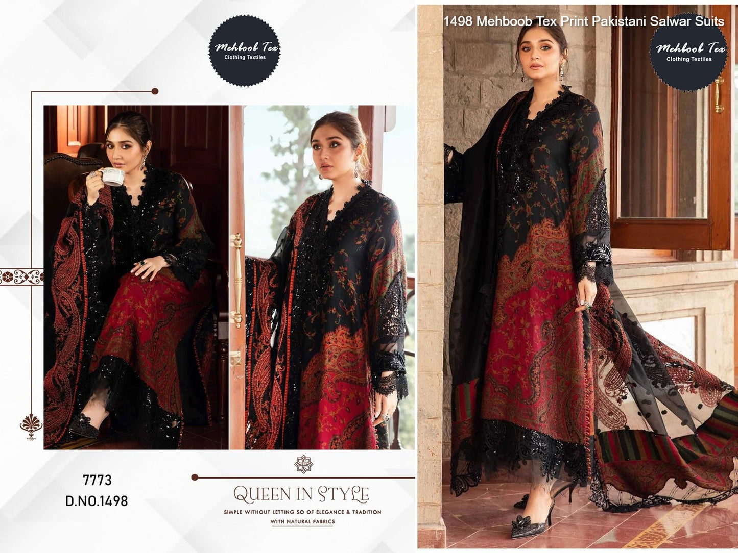1498 Mehboob Tex Print Pakistani Salwar Suits