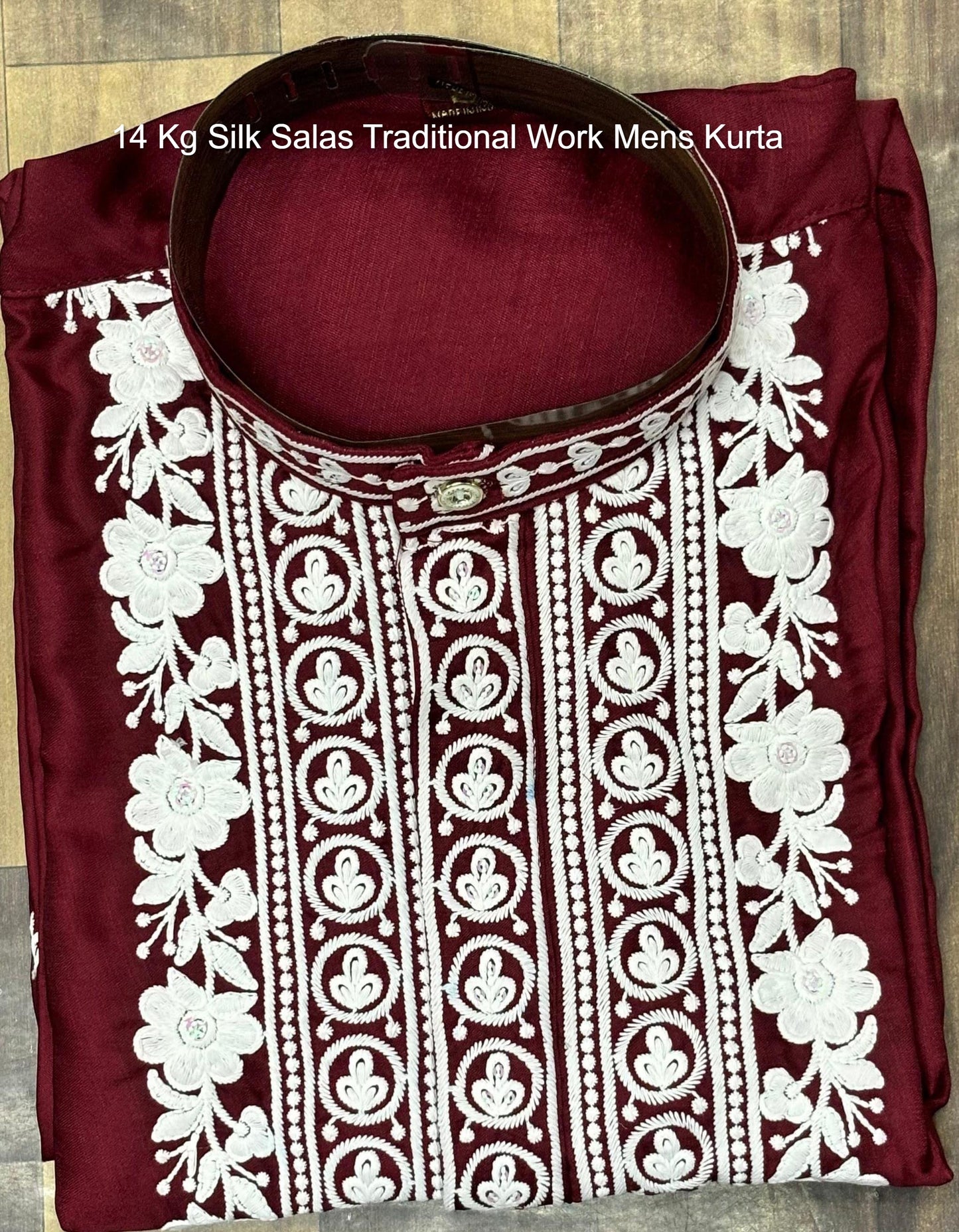 14 Kg Silk Salas Traditional Work Mens Kurta