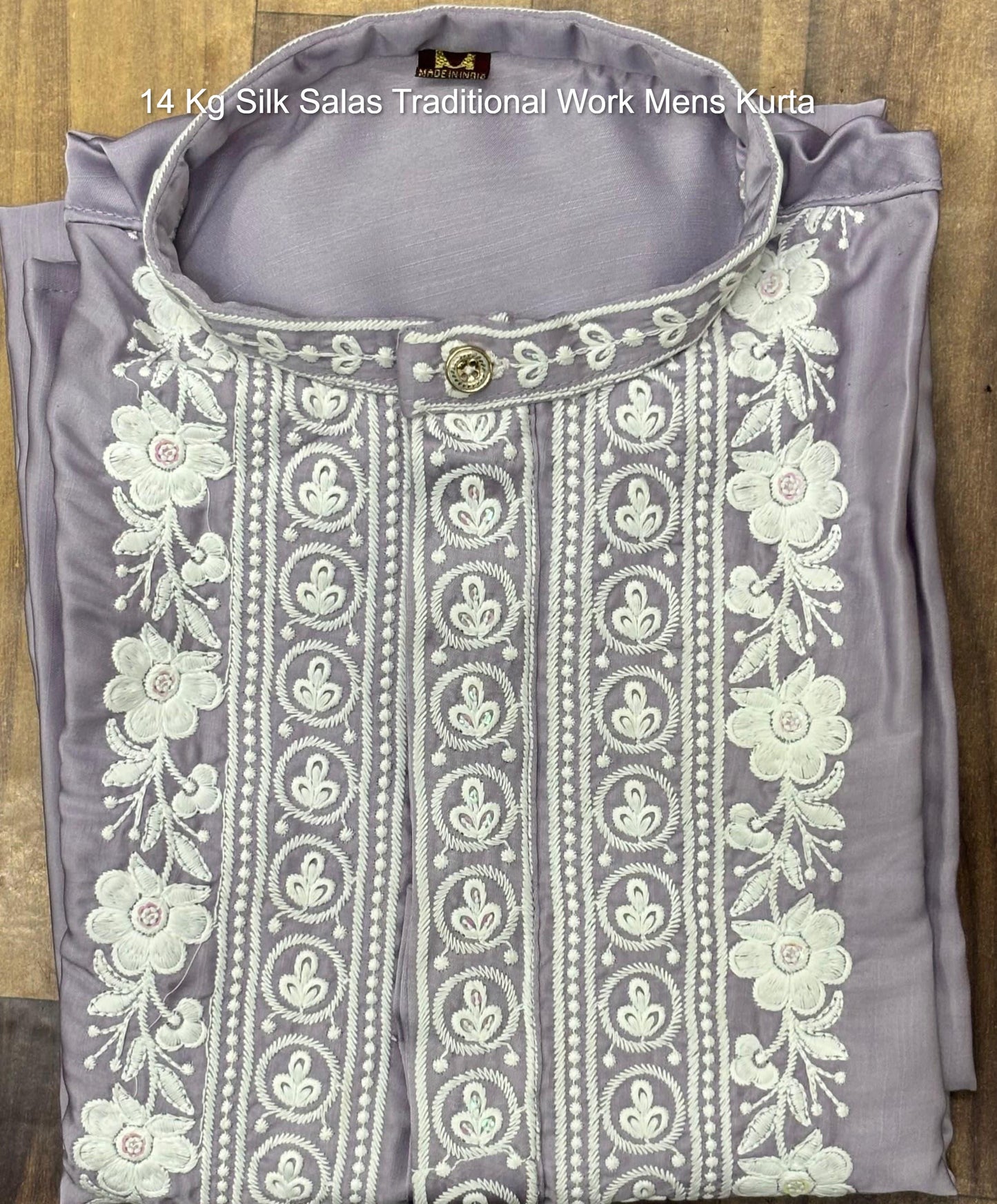14 Kg Silk Salas Traditional Work Mens Kurta