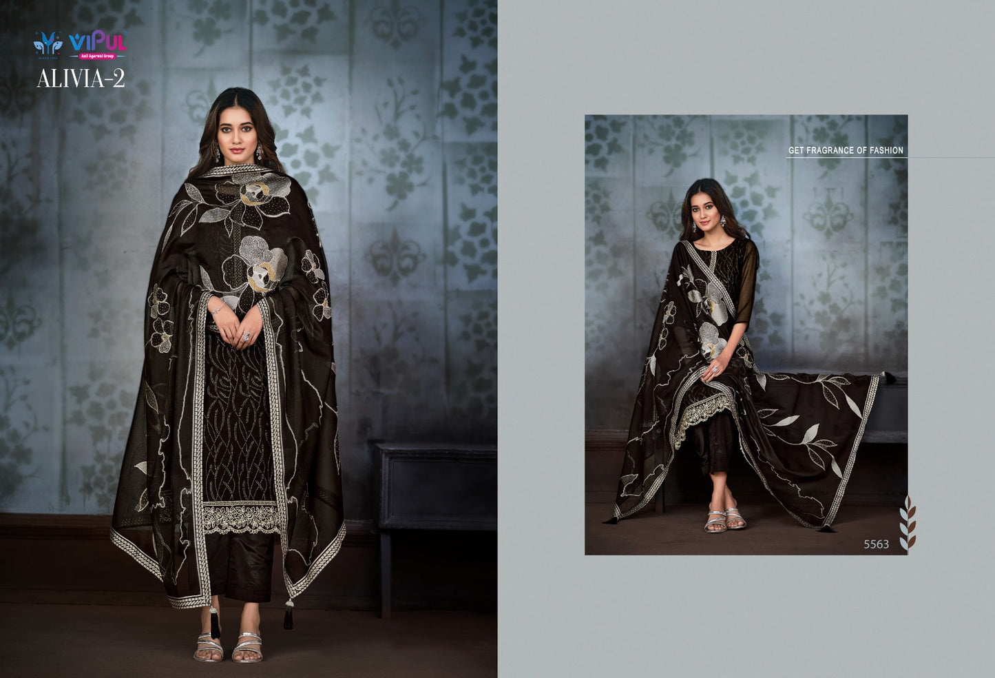 5563 Alivia Vol 2 Vipul Unstitched Suits