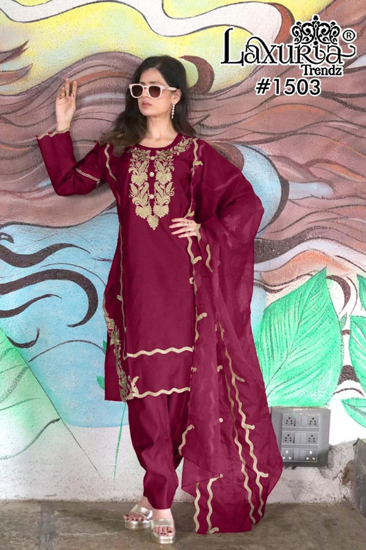 1503 Laxuria Trendz Soft Viscose Pakistani Readymade Suits