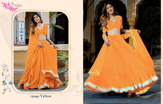 15049 Vol 22 Yellow Zeel Cording Lehenga Choli