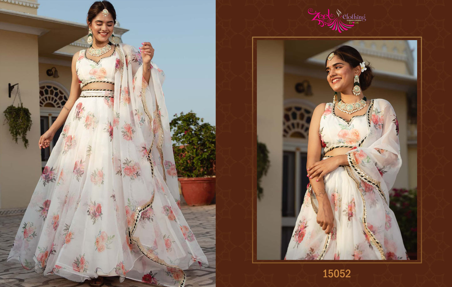 15052 Vol 3 Zeel Organza Lehenga Choli
