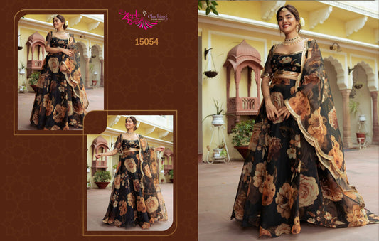 15054 Vol 3 Zeel Organza Lehenga Choli