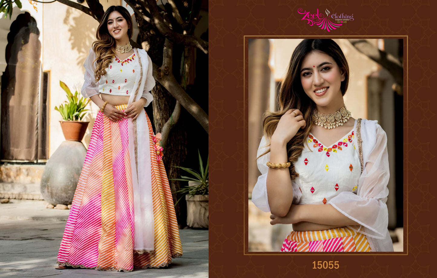 15055 Vol 3 Zeel Organza Lehenga Choli