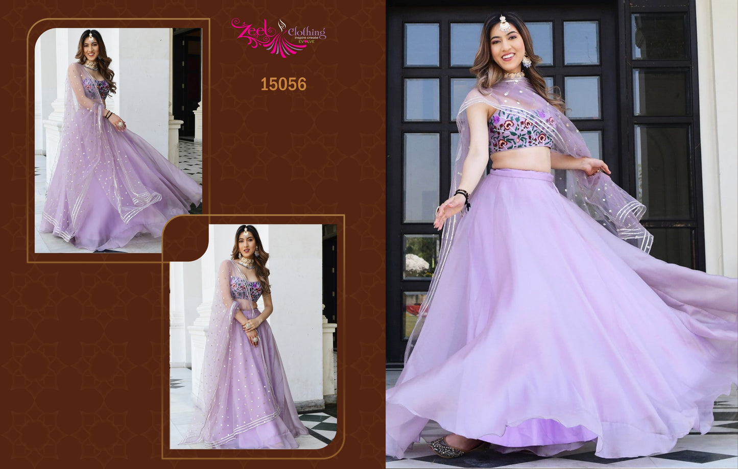 15056 Vol 3 Zeel Organza Lehenga Choli