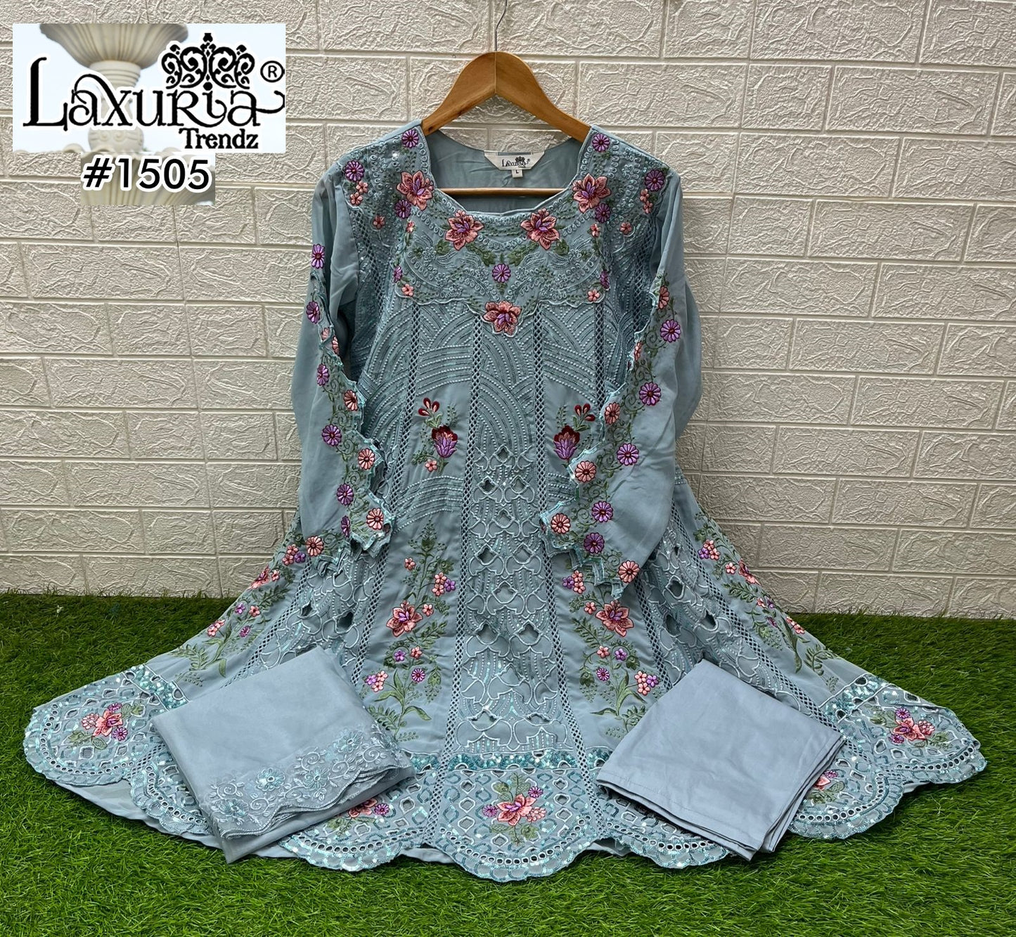 1505 Sky Laxuria Trendz Georgette Pakistani Readymade Suits