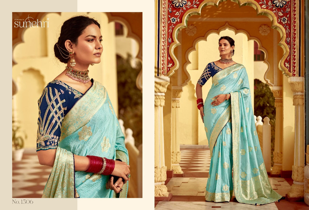 1506 Rang Mahal Sunehri Fancy Sarees