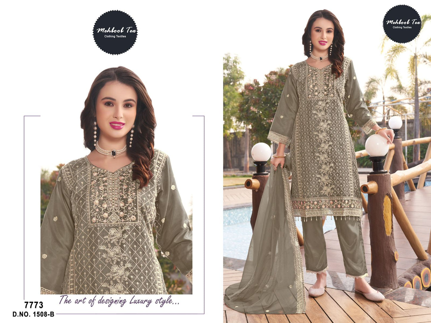 1508B Mehboob Tex Handwork Pakistani Salwar Suits