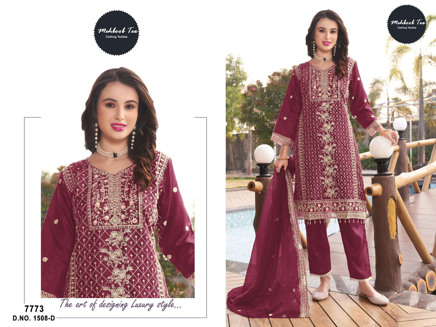 1508D Mehboob Tex Handwork Pakistani Salwar Suits