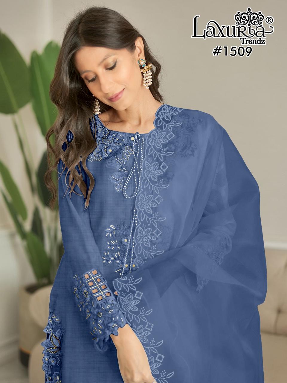 1509 Blue Laxuria Trendz Bsy Pakistani Readymade Suits