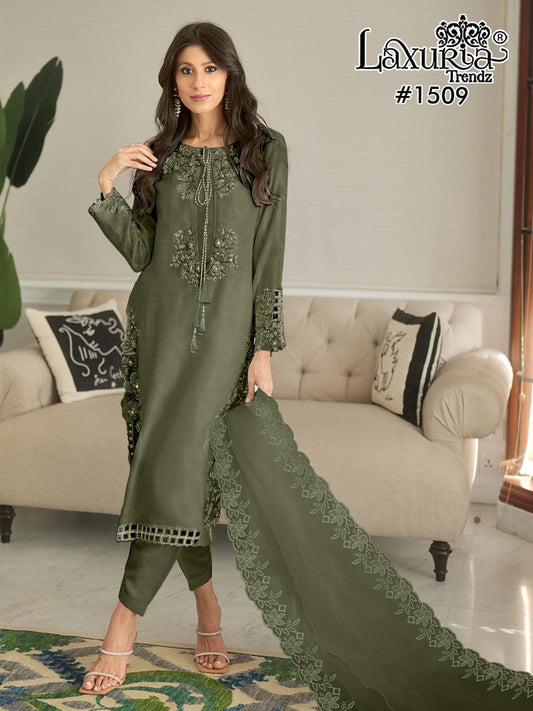 1509 Mehndi Laxuria Trendz Bsy Pakistani Readymade Suits