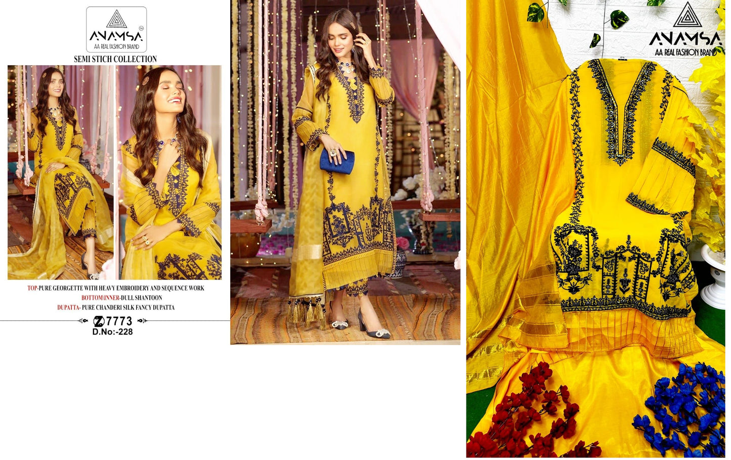 228 Anamsa Pakistani Salwar Suits