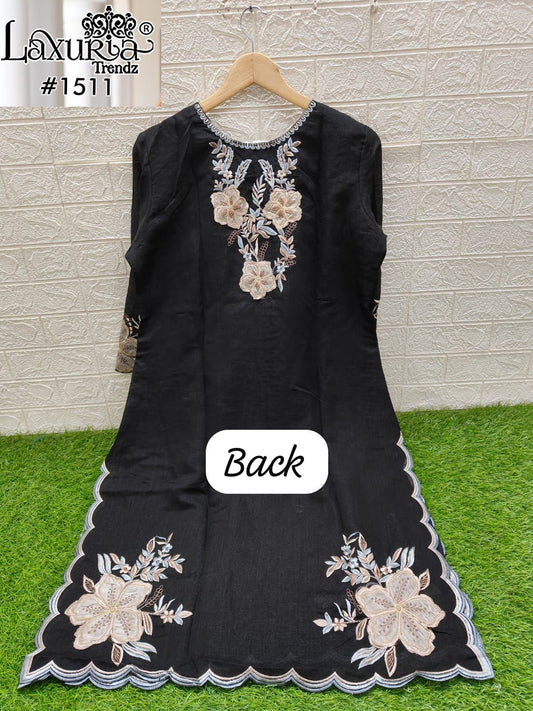 1511 Black Laxuria Trendz Vichitra Pakistani Readymade Suits