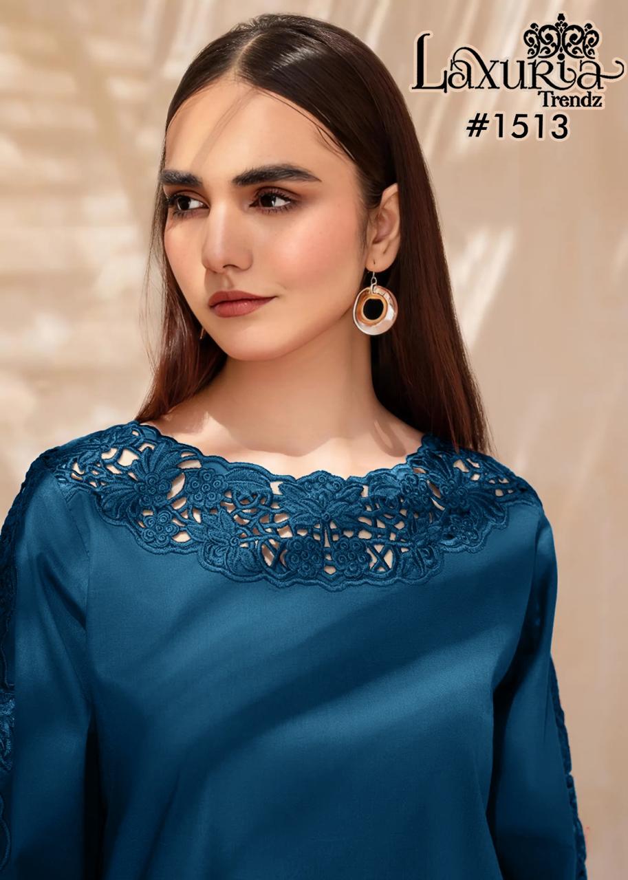 1513 Blue Laxuria Trendz Rangila Silk Pakistani Readymade Suits