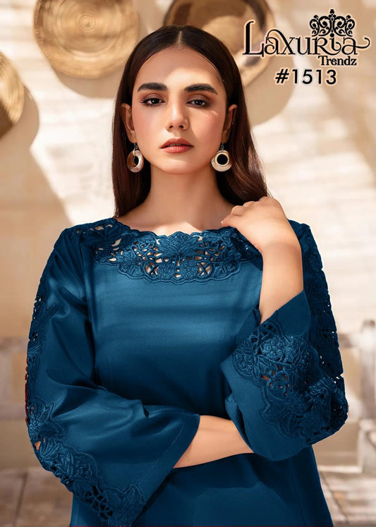 1513 Blue Laxuria Trendz Rangila Silk Pakistani Readymade Suits